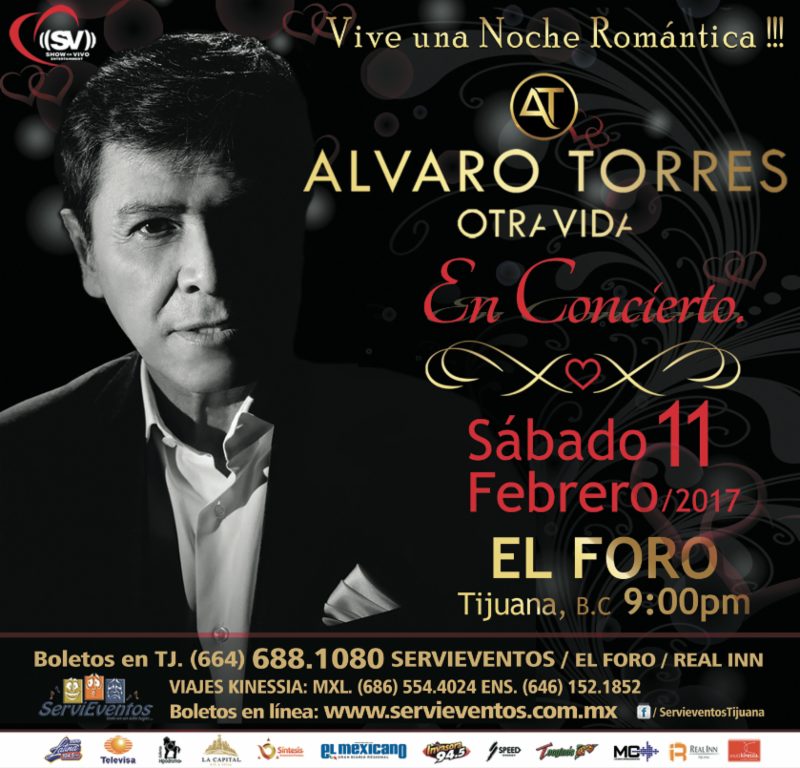 Álvaro Torres regresará a México en el mes de Febrero