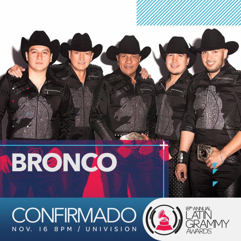 Bronco será parte de la entrega 18 de los Latin Grammy, en donde están nominados en la categoría de Mejor Video Musical Versión Larga