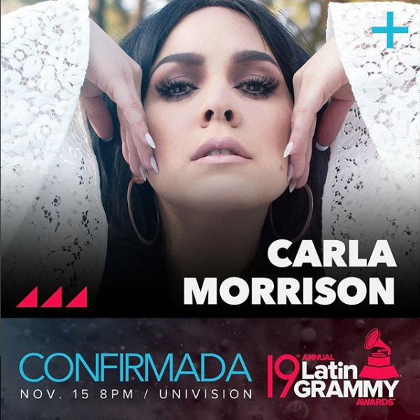 CARLA MORRISON con participación especial en Latin Grammy’s 2018