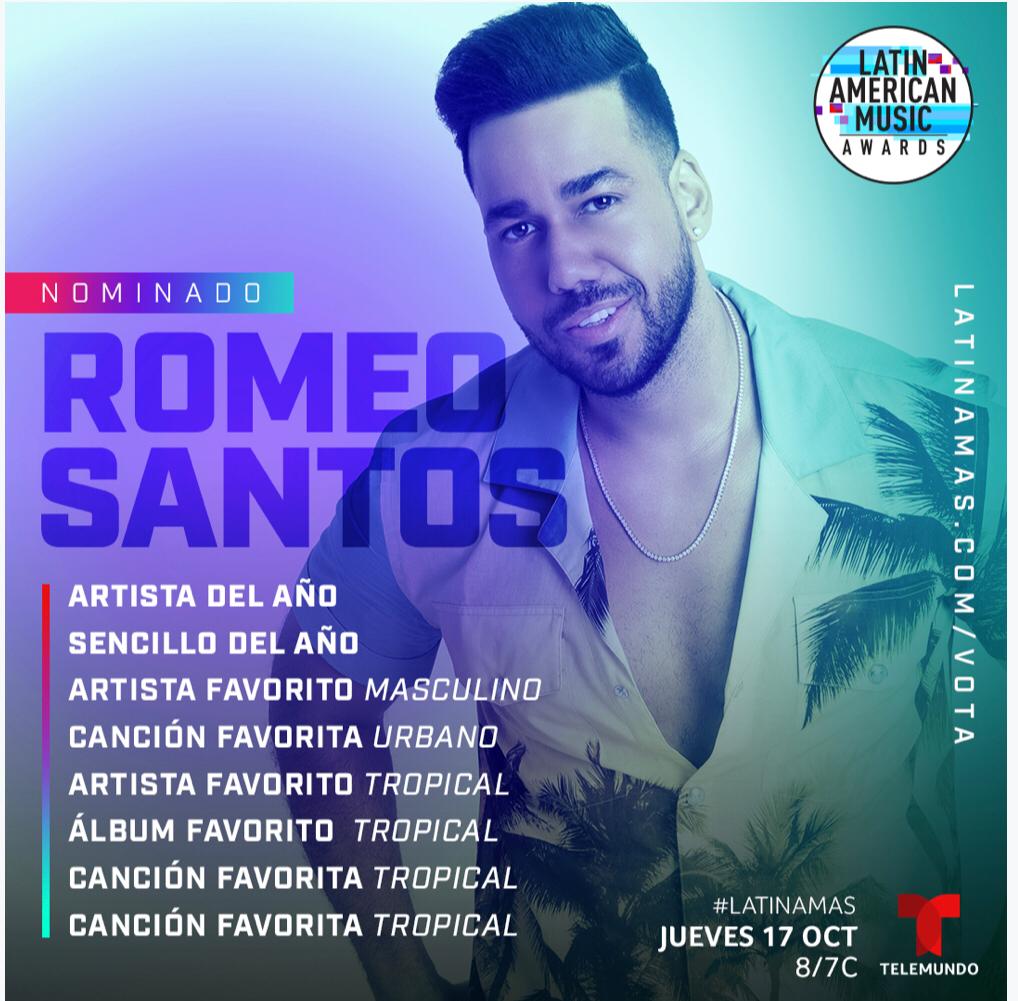 Romeo Santos Uno De Lo Mas Nominados En Lama S Wow La Revista