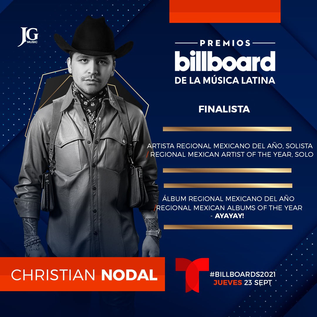 CHRISTIAN NODAL celebra sus nominaciones Premios Billboard De La Musica Latina