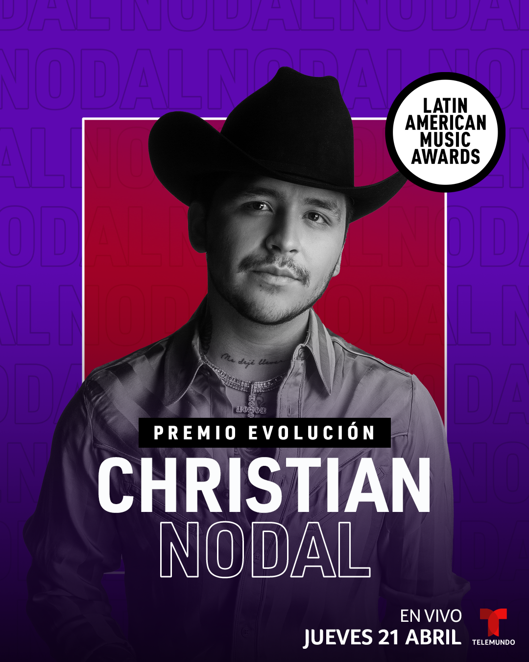 CHRISTIAN NODAL tendrá importante reconocimiento en los Latin American Music Awards 2022