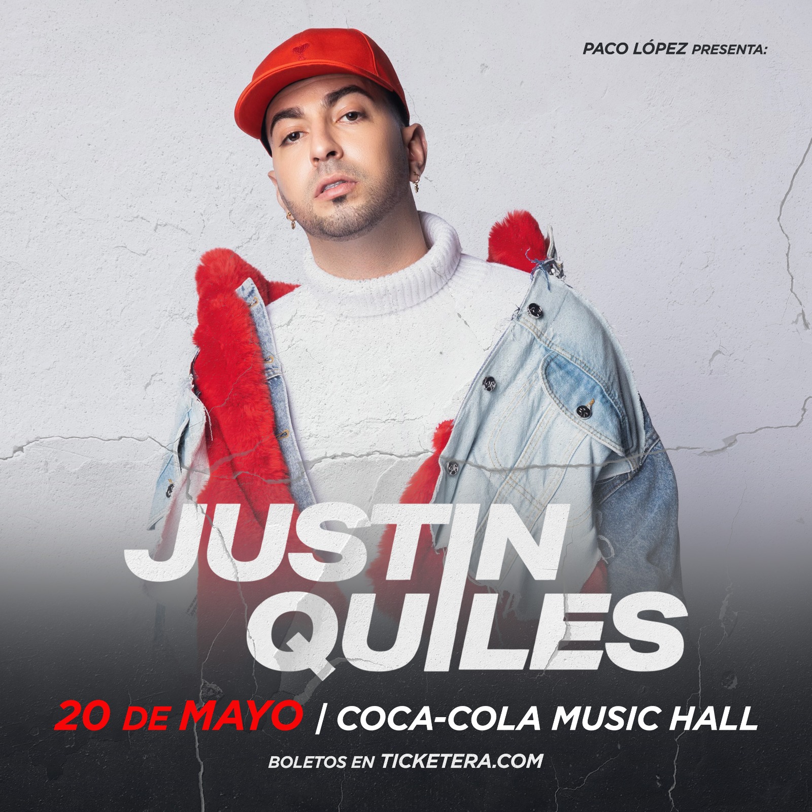 JUSTIN QUILES anuncia concierto en Puerto Rico