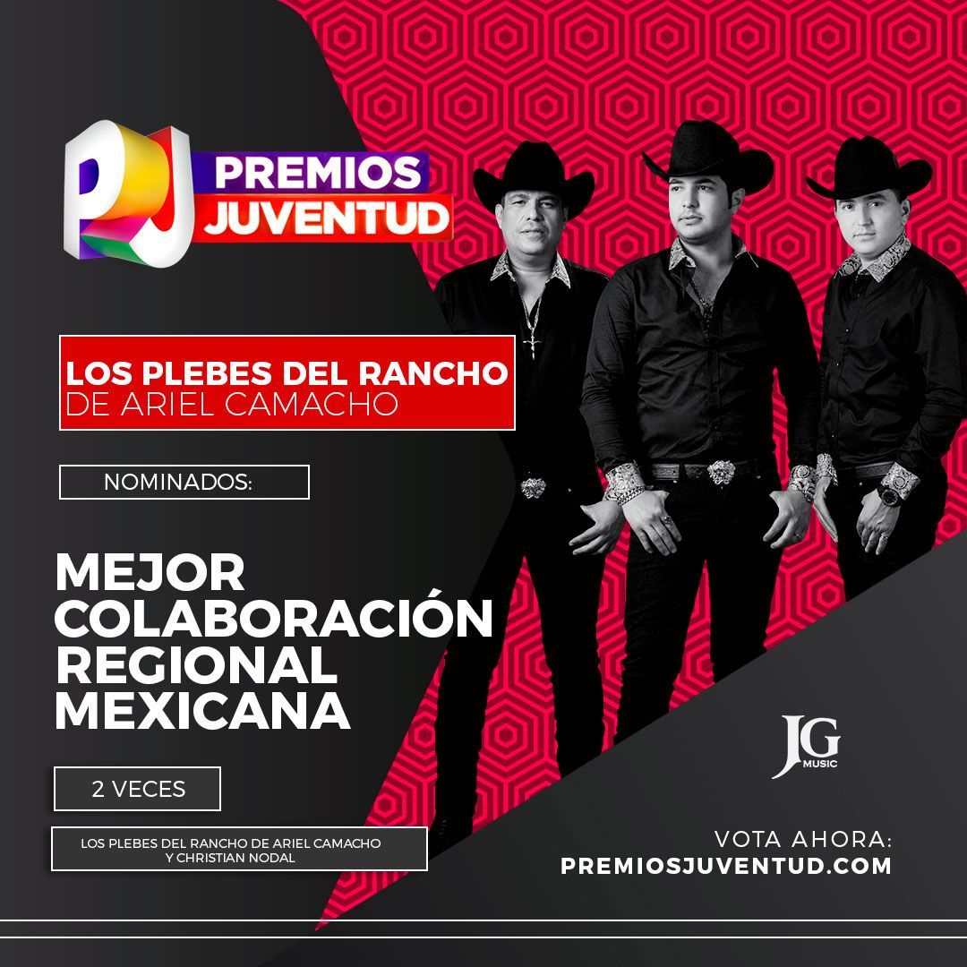 LOS PLEBES DEL RANCHO DE ARIEL CAMACHO nominados a Premios Juventud 2022