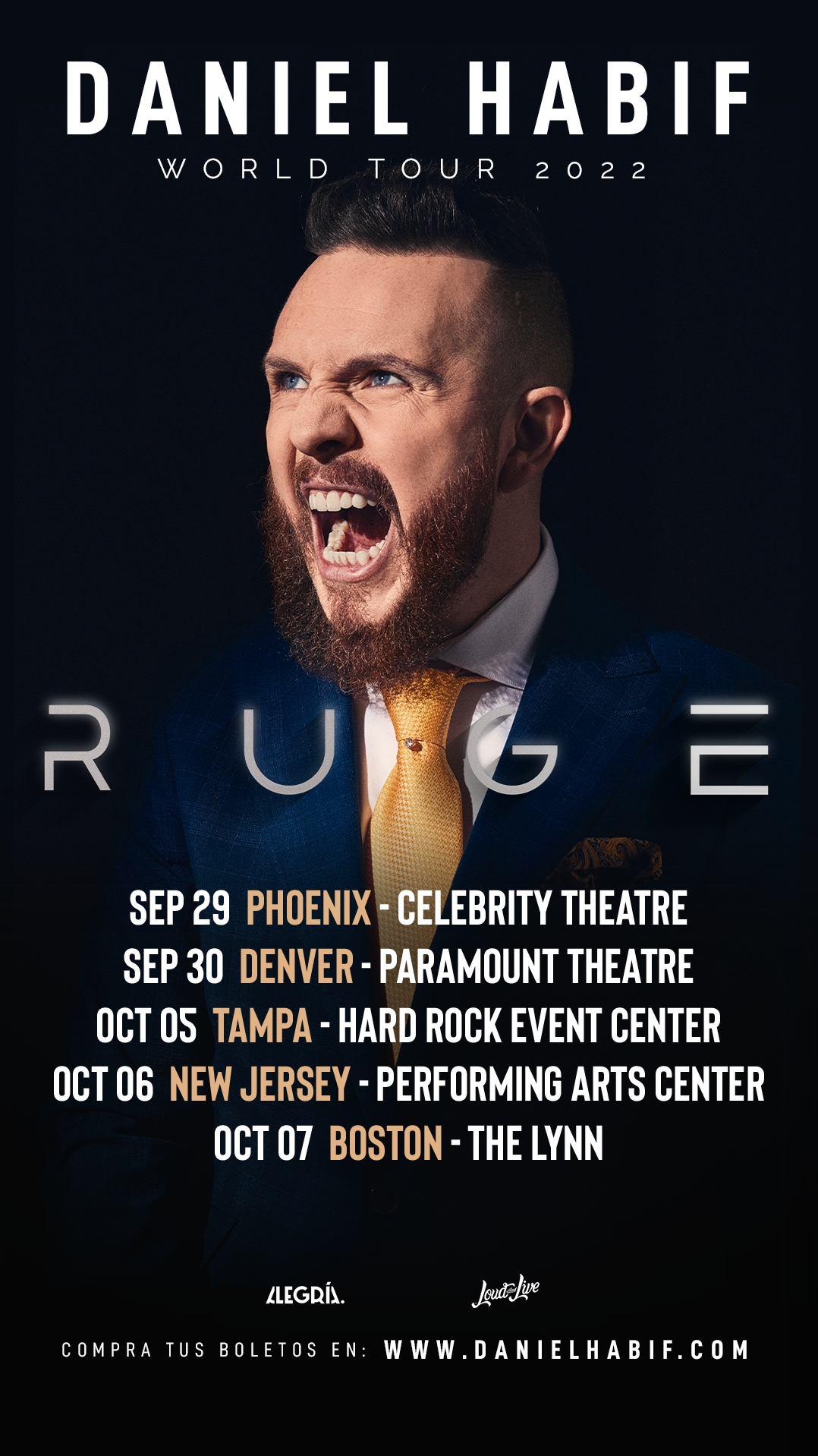 DANIEL HABIF continúa su gira por Estados Unidos “Ruge USA Tour”