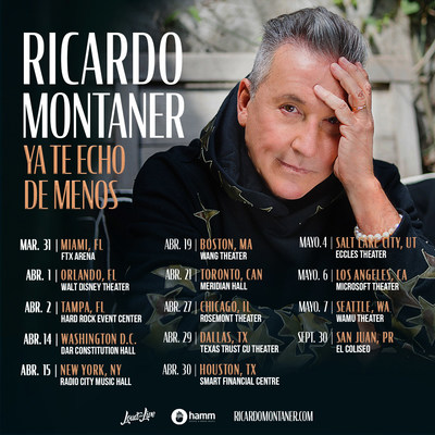 RICARDO MONTANER anuncia gira de conciertos “Ya Te Echo de Menos Tour”