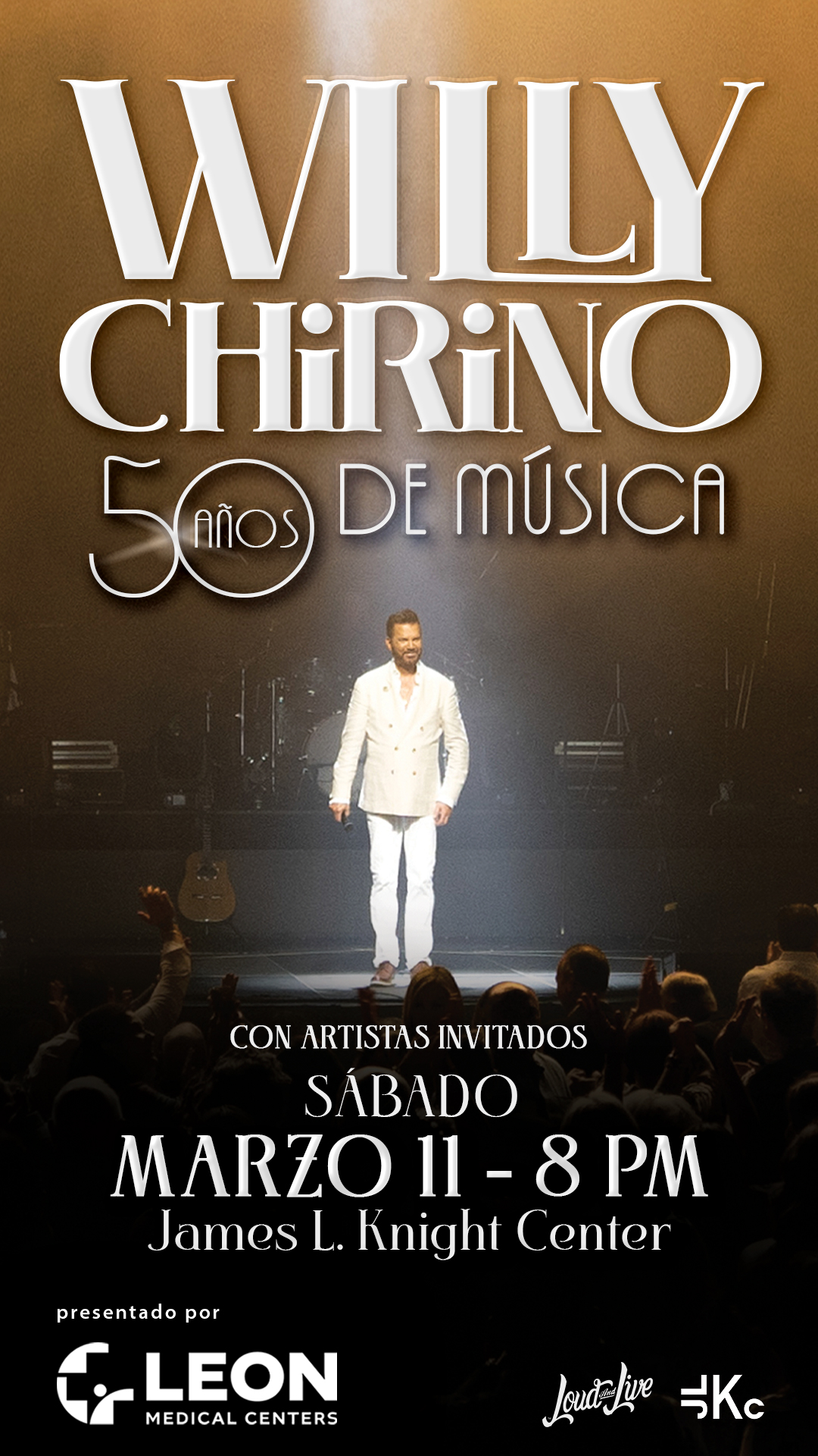 WILLY CHIRINO celebrará sus 50 años en la música a lo grande