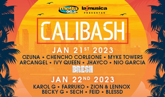 CALIBASH confirma grandes estrellas como: Karol G y Ozuna en sus shows