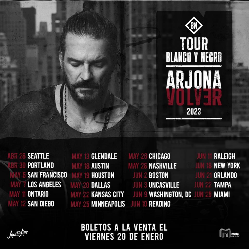 RICARDO ARJONA anuncia nueva gira “Blanco y Negro: Volver”