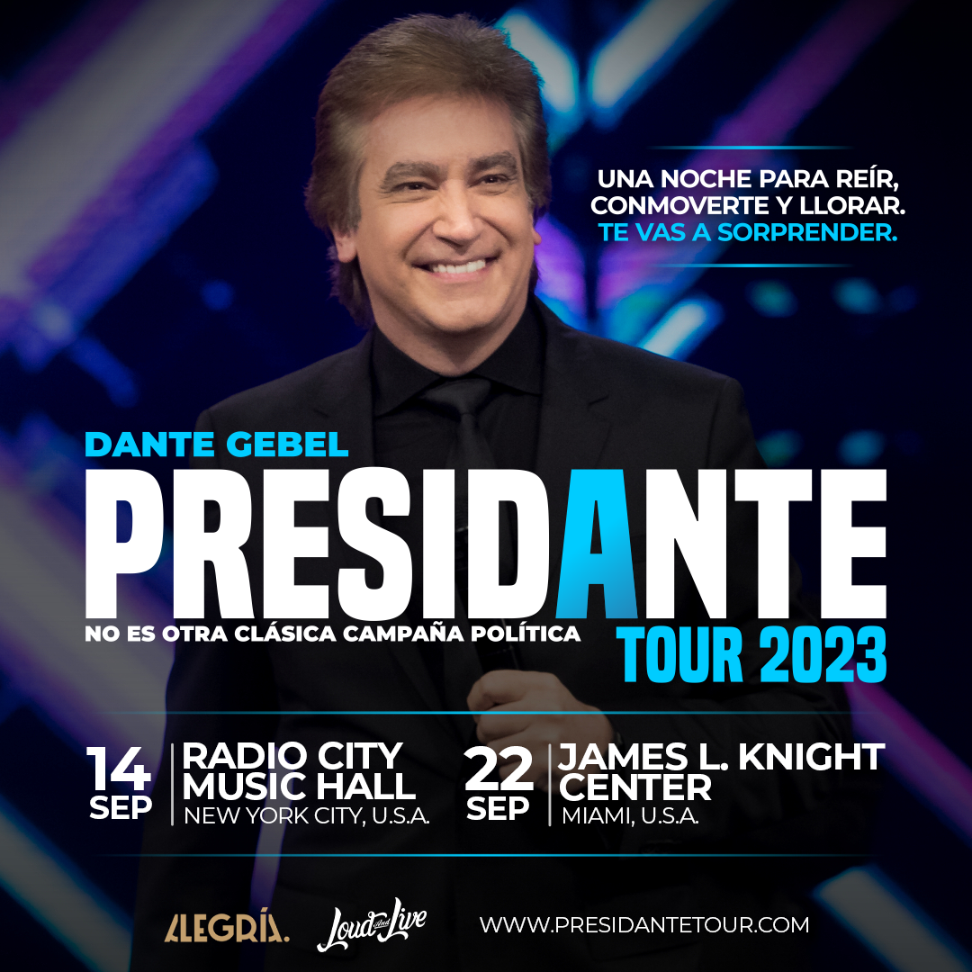 DANTE GEBEL presenta fechas de su tour “Presidante 2023”