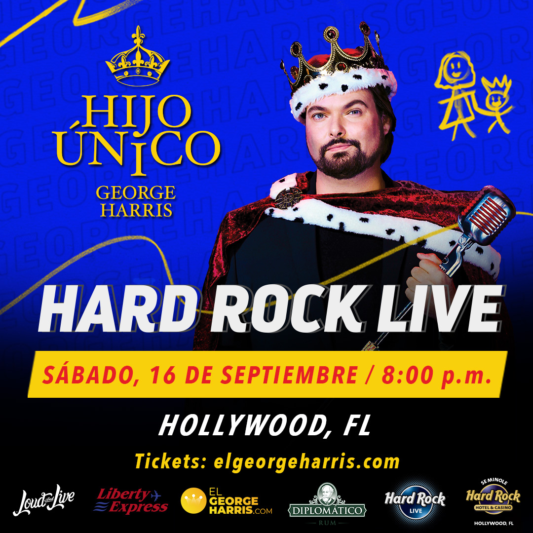 GEORGE HARRIS anuncia fecha para su show “Hijo Único” en Miami