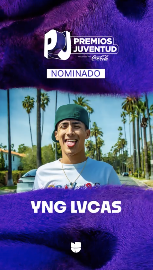 YNG LVCAS celebra dos nominaciones a Premios Juventud 2023
