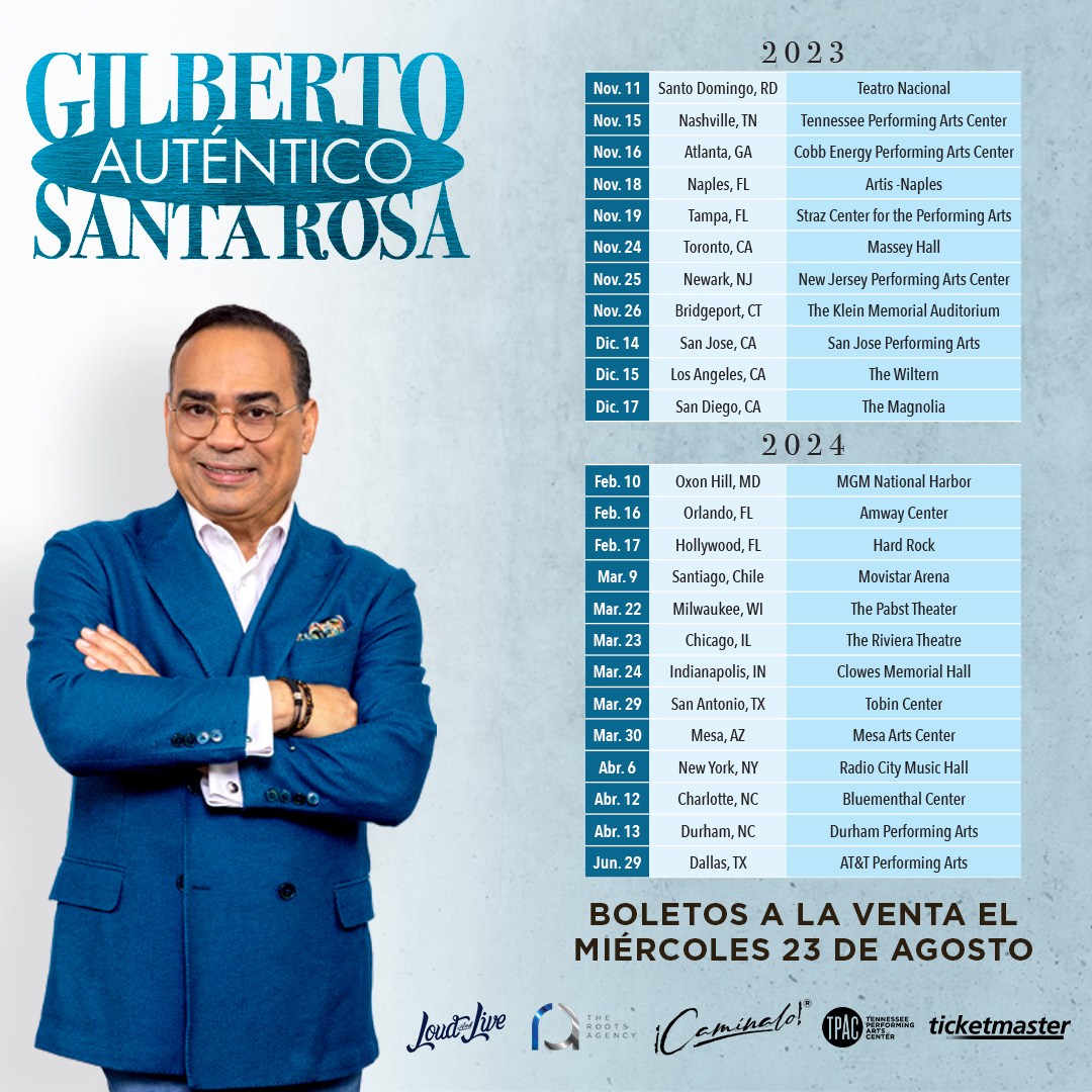 GILBERTO SANTA ROSA anuncia nuevas fechas de gira