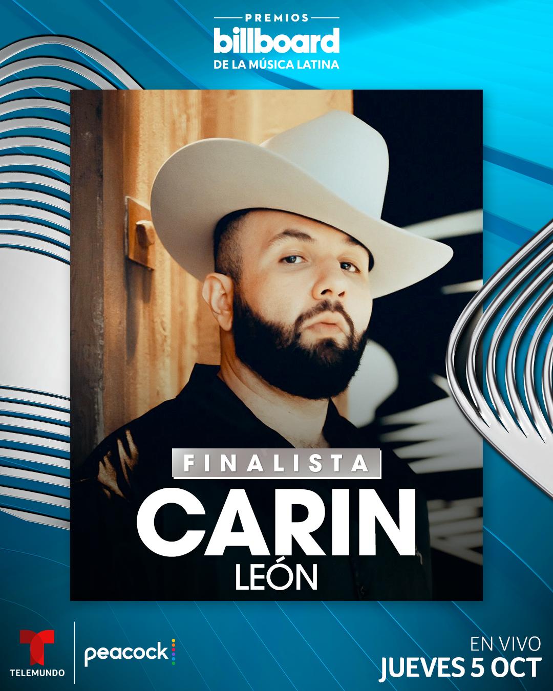 CARÍN LEÓN recibió 2 nominaciones a Premios Billboard 2023