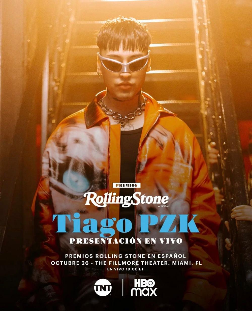 TIAGO PZK prepara actuación en los Premios Rolling Stone En Español