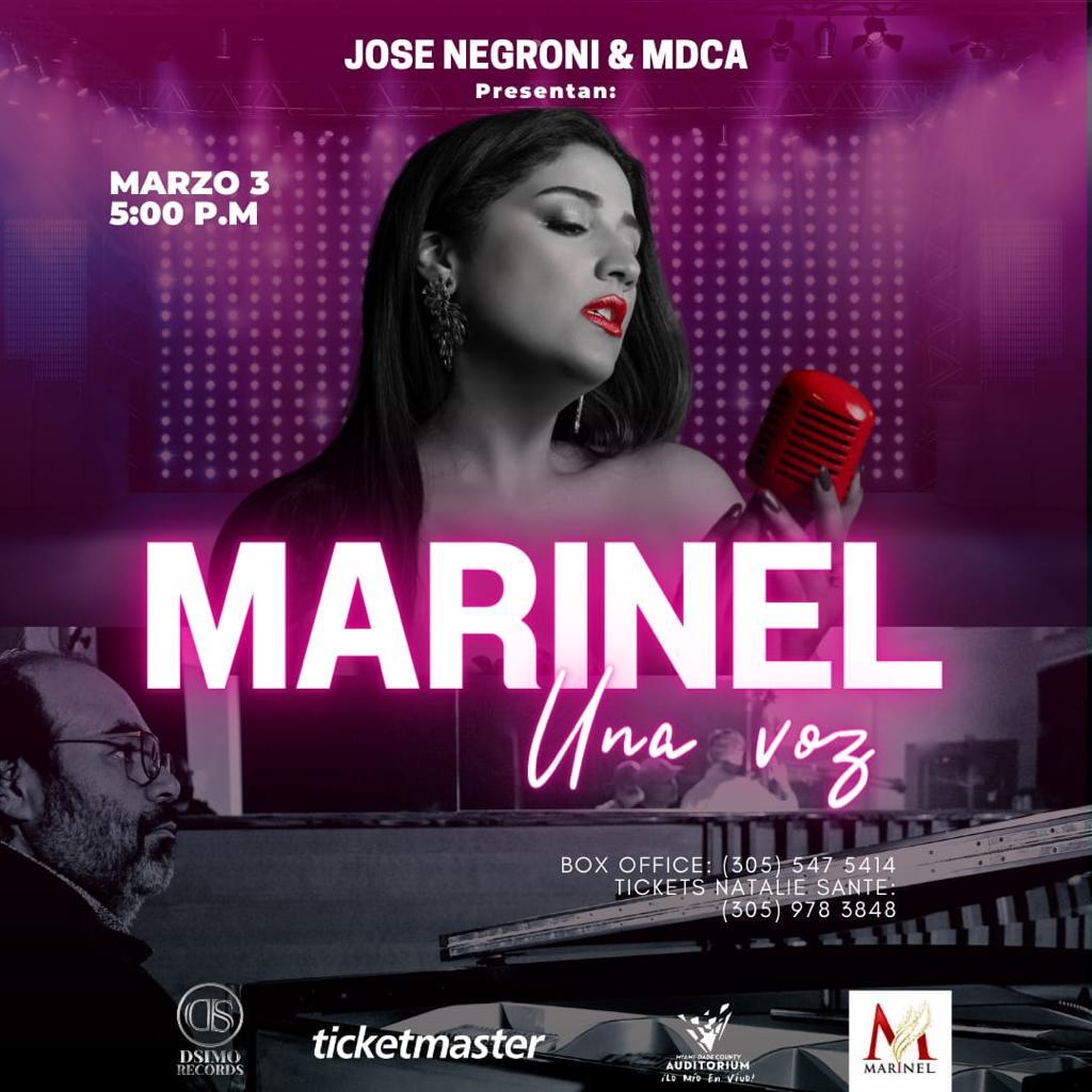 MARINEL CRUZ alista su concierto en Miami