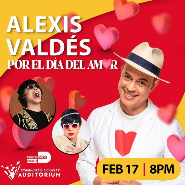 ALEXIS VALDES llega al Miami Dade County Auditorium a celebrar el Día del Amor