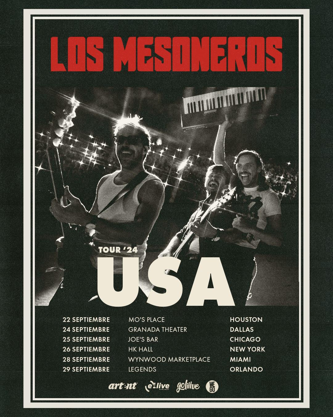 LOS MESONEROS anuncian gira de conciertos por USA