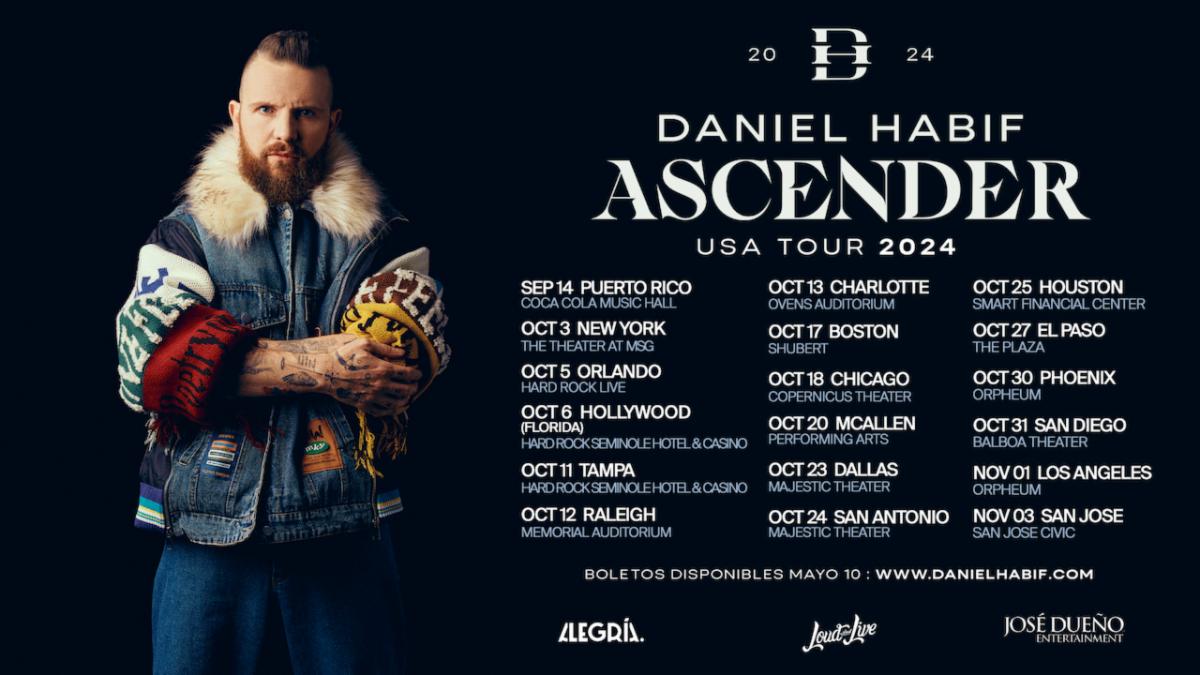 DANIEL HABIF anuncia la gira “Ascender” por Estados Unidos y Puerto Rico