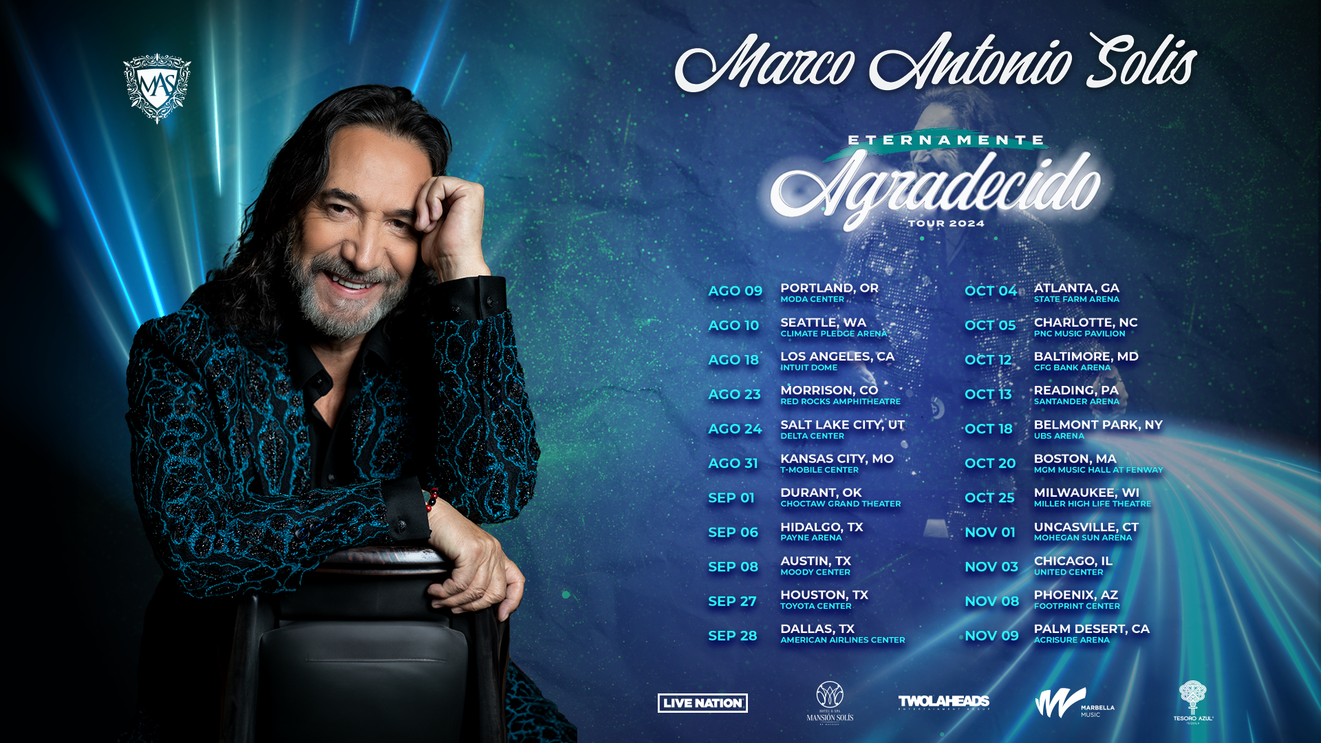 MARCO ANTONIO SOLÍS anuncia fechas de su gira “Eternamente Agradecido World Tour”